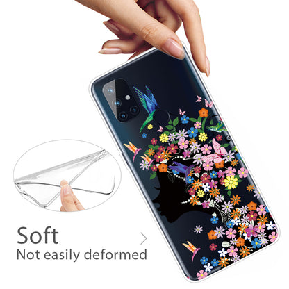 Transparent Pattern Printing TPU Shell for OnePlus Nord N10 5G Soft Phone Case