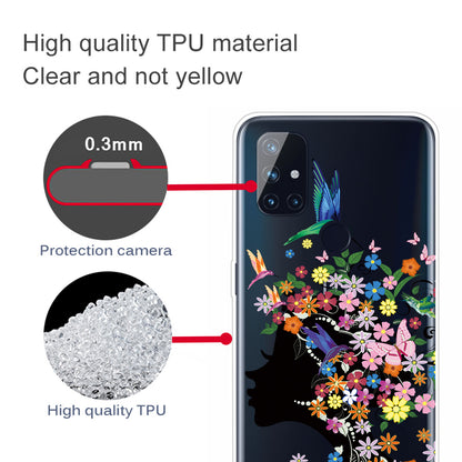 Transparent Pattern Printing TPU Shell for OnePlus Nord N10 5G Soft Phone Case