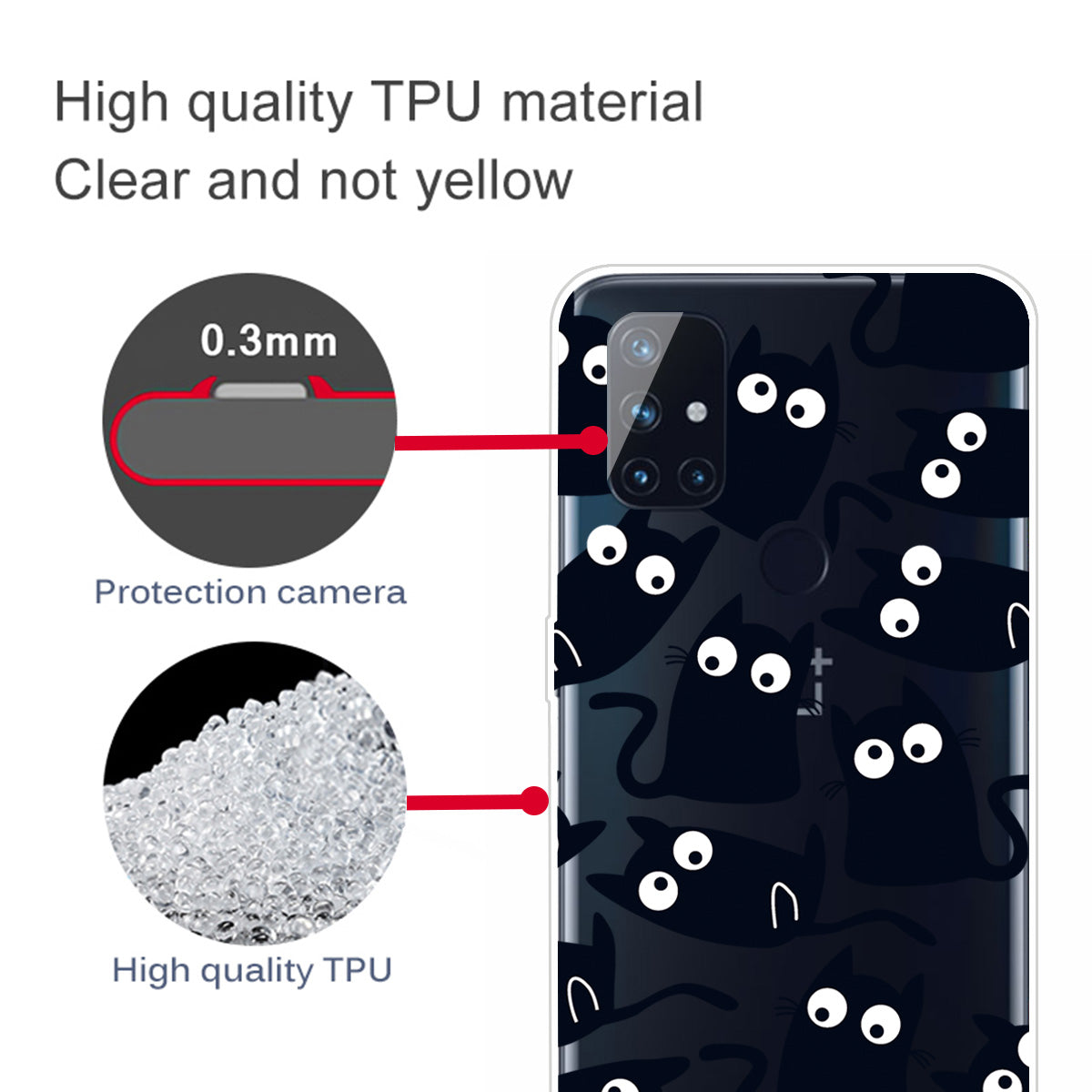 High Transmittance Pattern Printing TPU Soft Cover for OnePlus Nord N10 5G Case