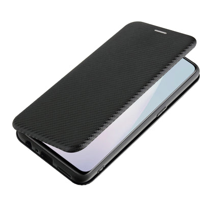 Auto-absorbed Anti-scratch Carbon Fiber Texture Covering for OnePlus Nord N10 5G Stand Leather Case