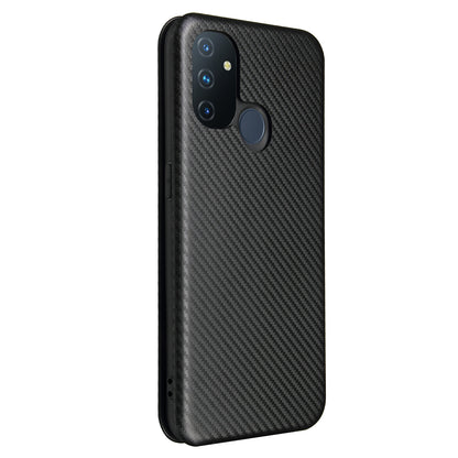 Auto-absorbed Anti-scratch Carbon Fiber Texture Covering for OnePlus Nord N100 Leather Phone Case