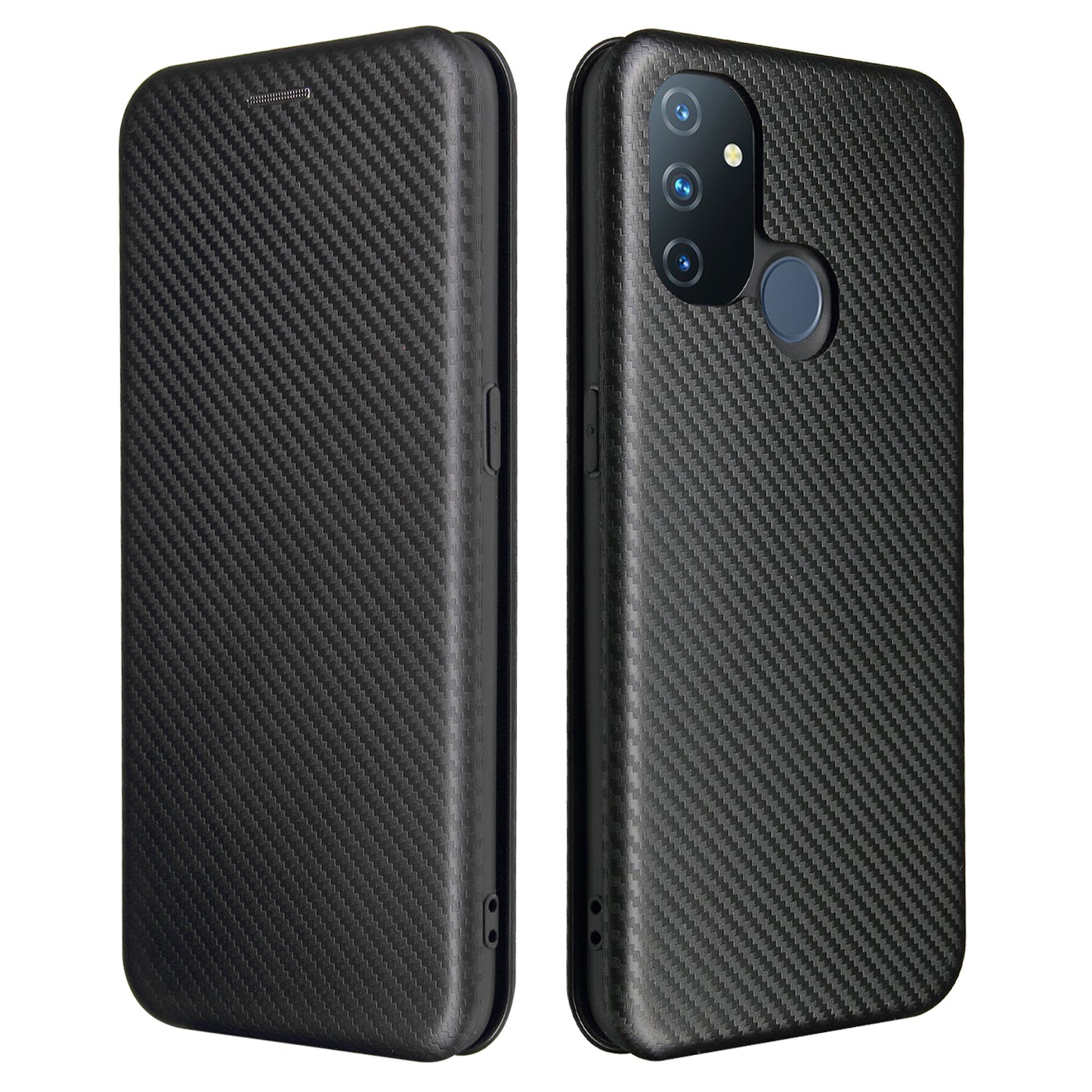 Auto-absorbed Anti-scratch Carbon Fiber Texture Covering for OnePlus Nord N100 Leather Phone Case