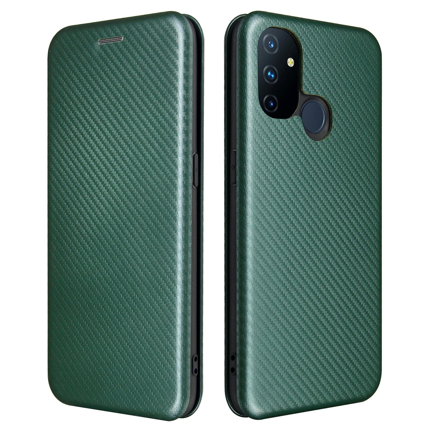 Auto-absorbed Anti-scratch Carbon Fiber Texture Covering for OnePlus Nord N100 Leather Phone Case