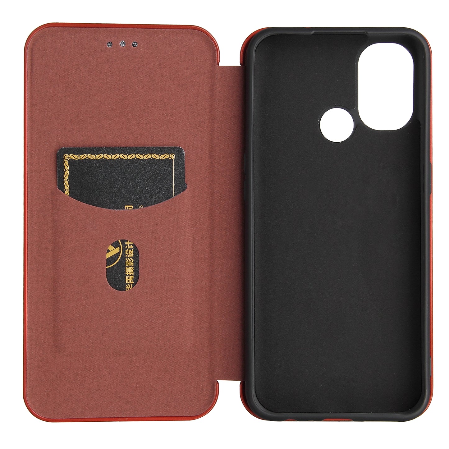 Auto-absorbed Anti-scratch Carbon Fiber Texture Covering for OnePlus Nord N100 Leather Phone Case