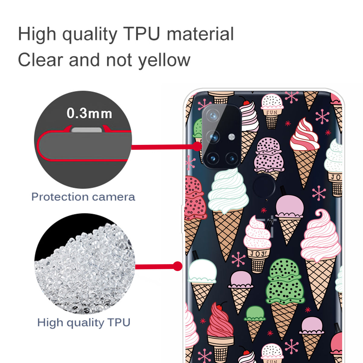 Pattern Printing TPU Phone Case Cover for OnePlus Nord N100