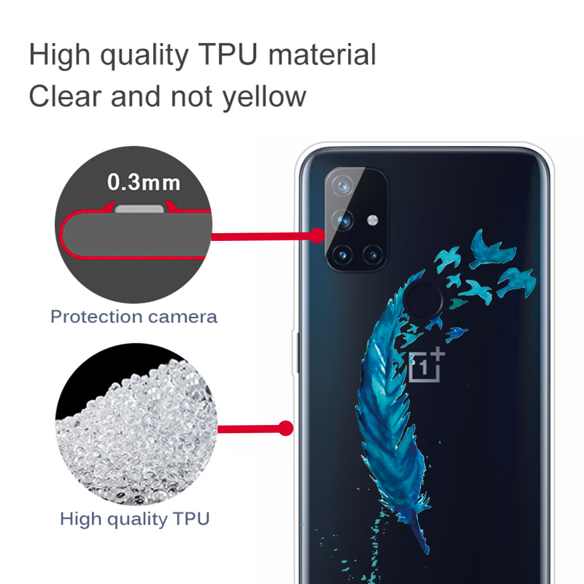 Pattern Printing TPU Phone Case Cover for OnePlus Nord N100