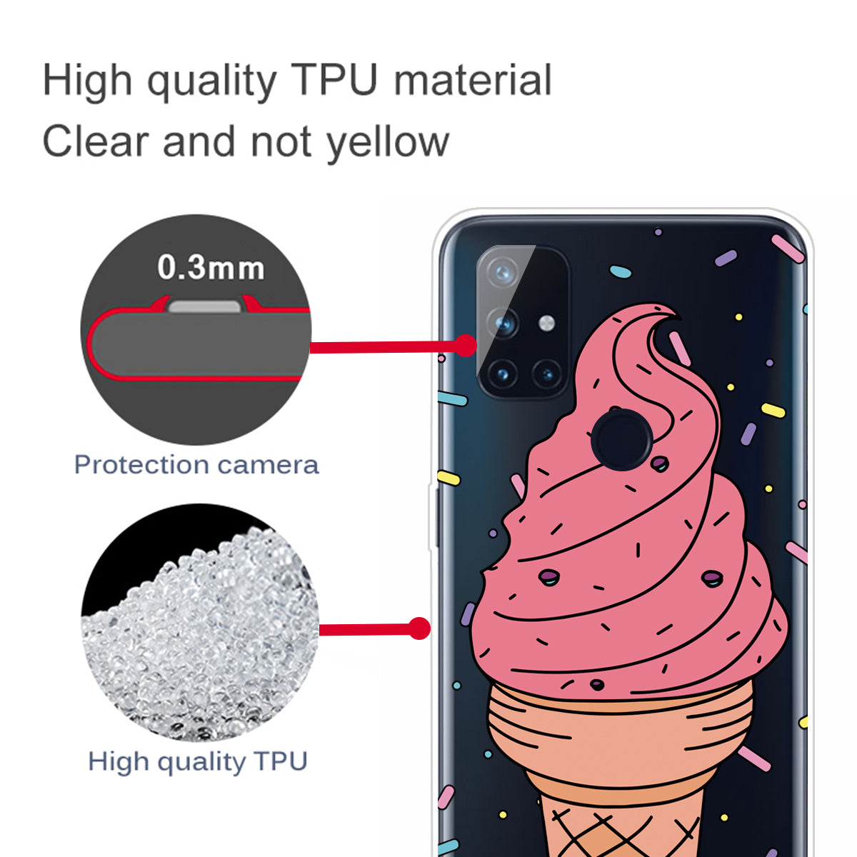 Pattern Printing TPU Phone Case Cover for OnePlus Nord N100