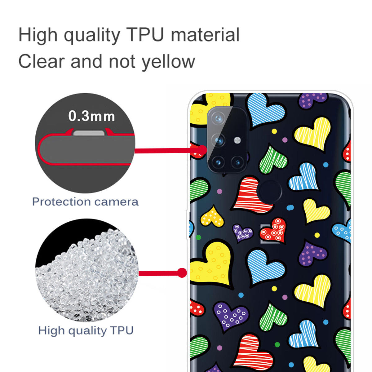 Pattern Printing TPU Phone Case Cover for OnePlus Nord N100