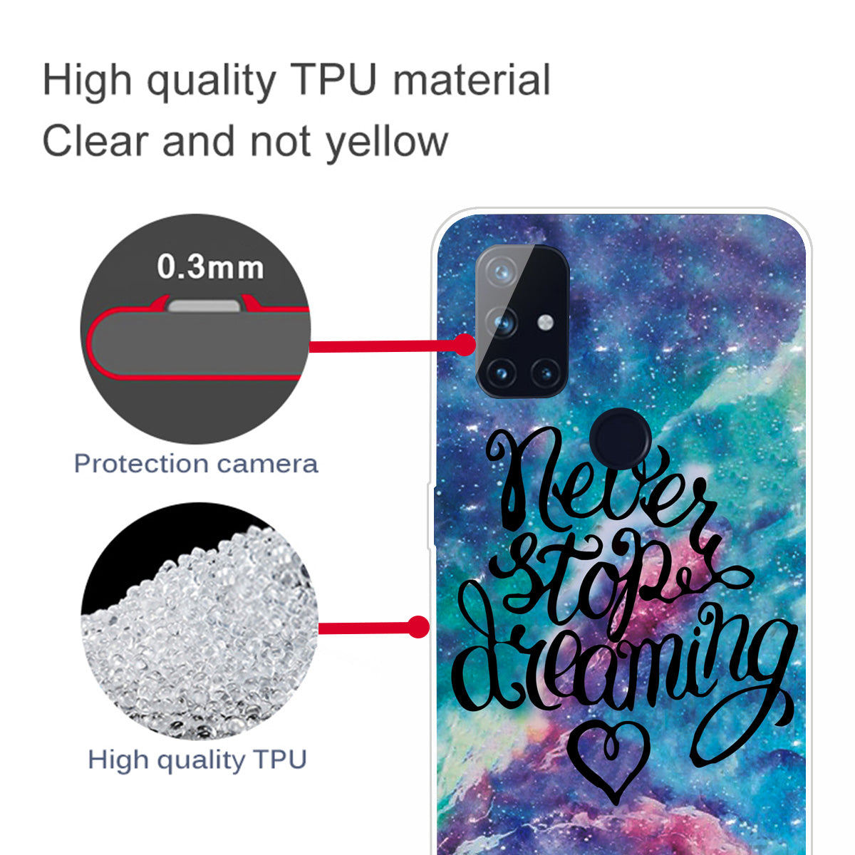 Pattern Printing TPU Phone Cover Case for OnePlus Nord N100