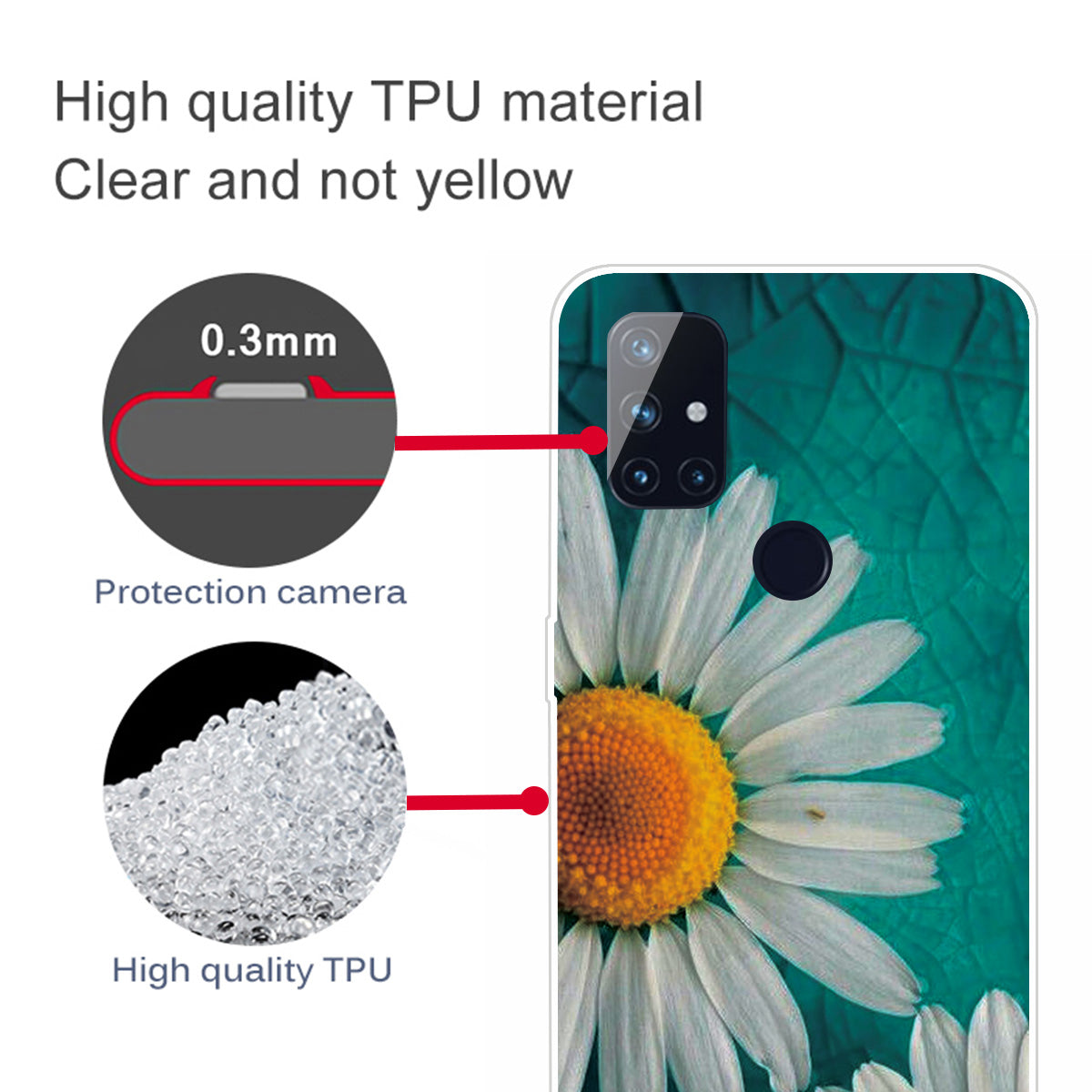 Pattern Printing TPU Phone Cover Case for OnePlus Nord N100