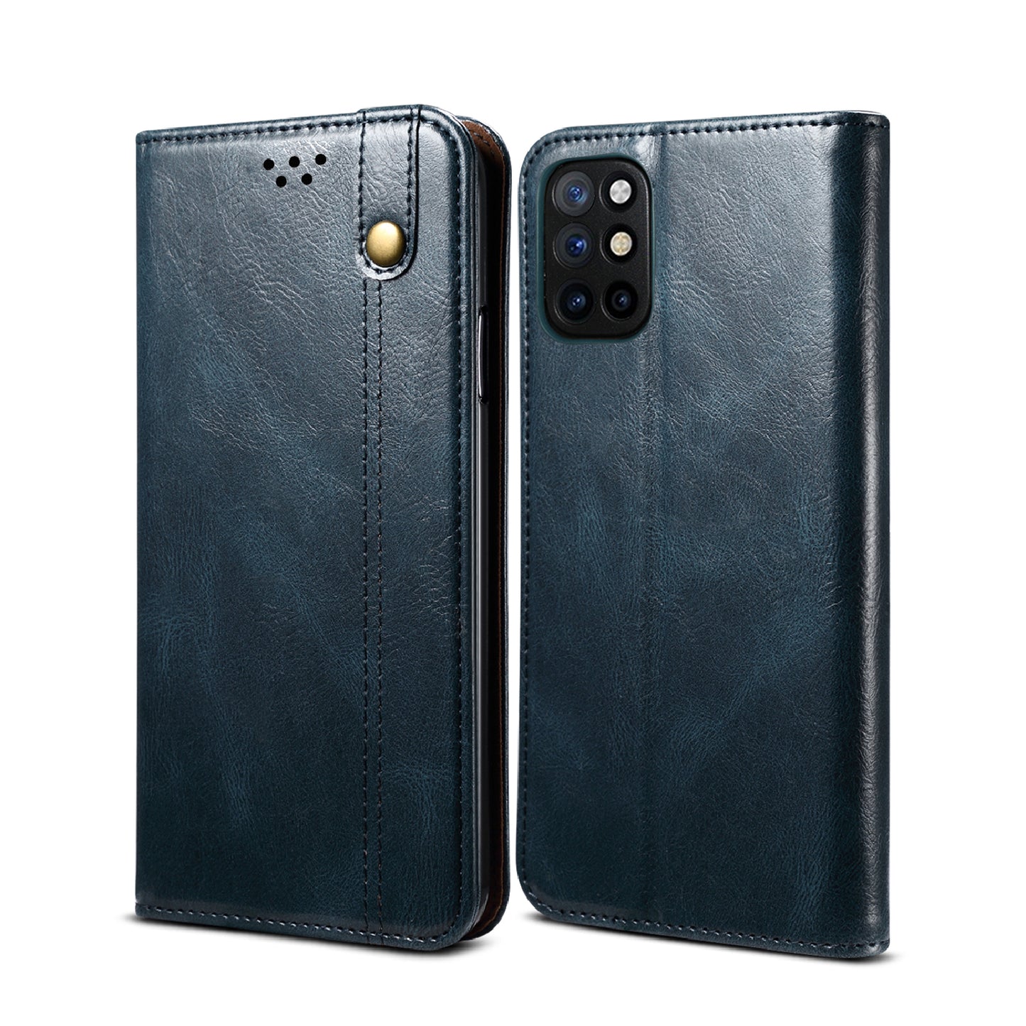 Waxy Crazy Horse Texture TPU + PU Leather Shell Phone Case for OnePlus 8T