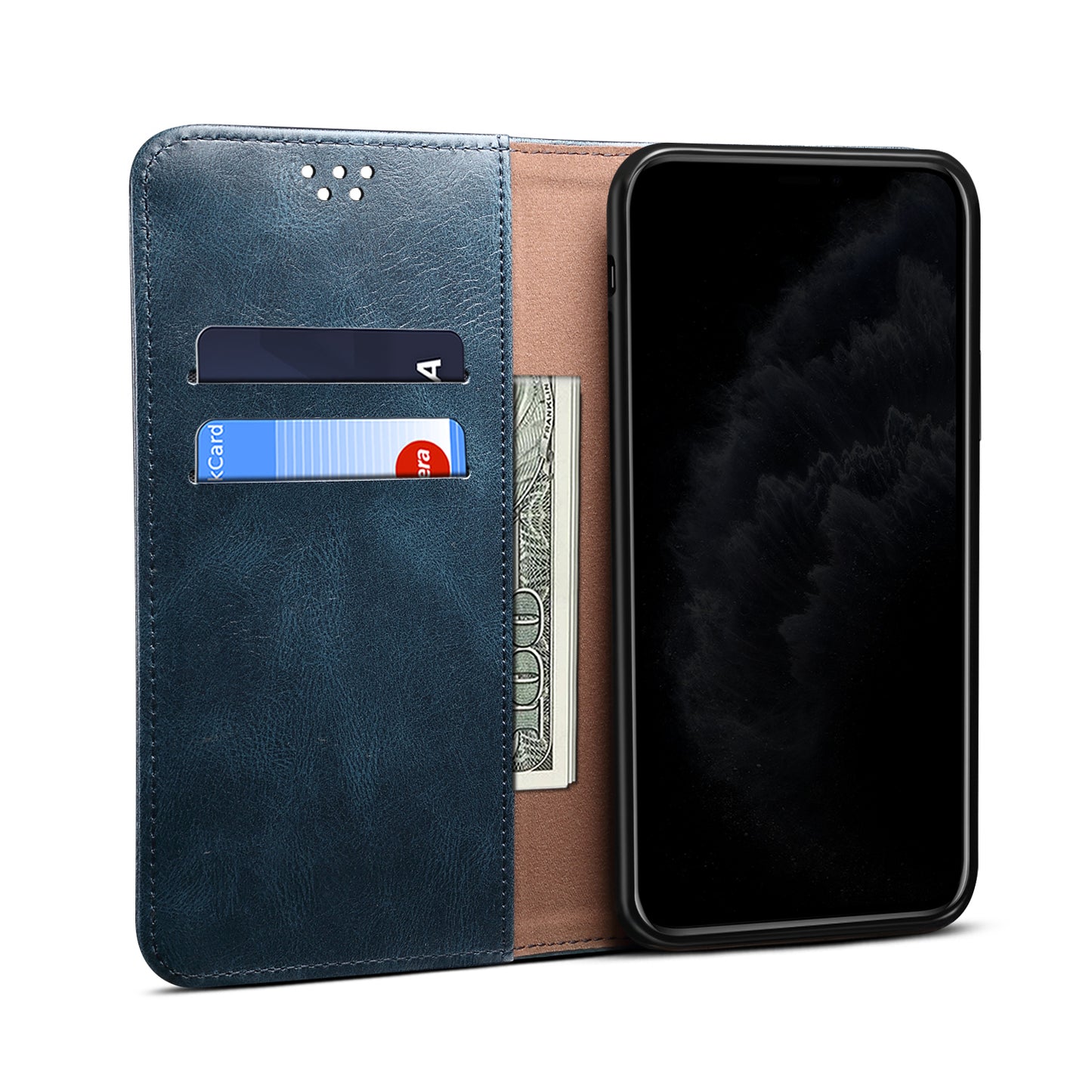 Waxy Crazy Horse Texture TPU + PU Leather Shell Phone Case for OnePlus 8T