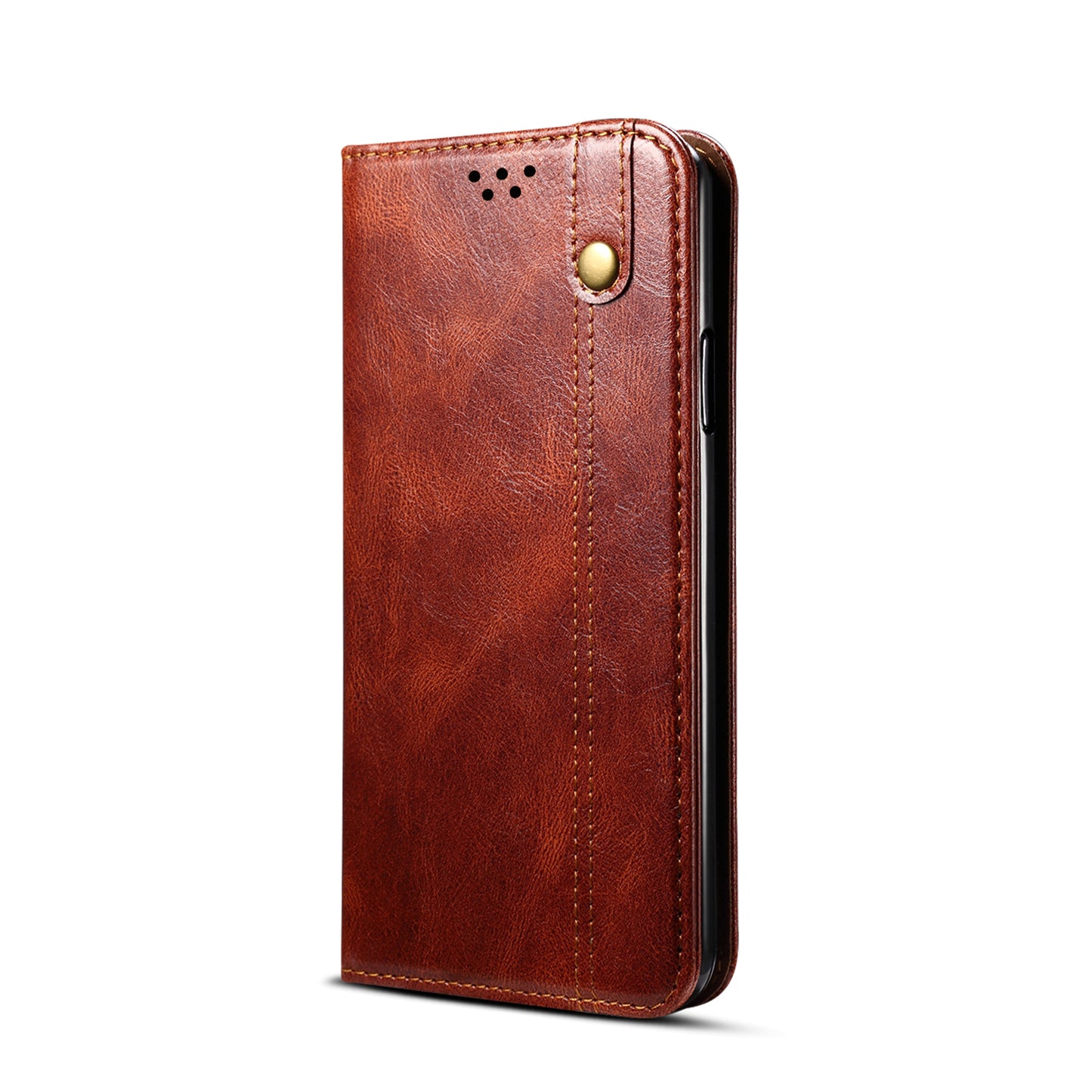 Waxy Crazy Horse Texture TPU + PU Leather Shell Phone Case for OnePlus 8T