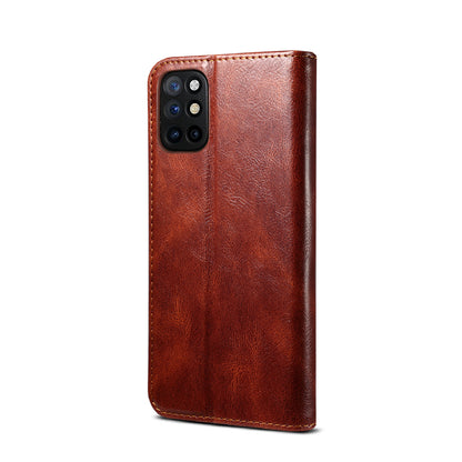 Waxy Crazy Horse Texture TPU + PU Leather Shell Phone Case for OnePlus 8T