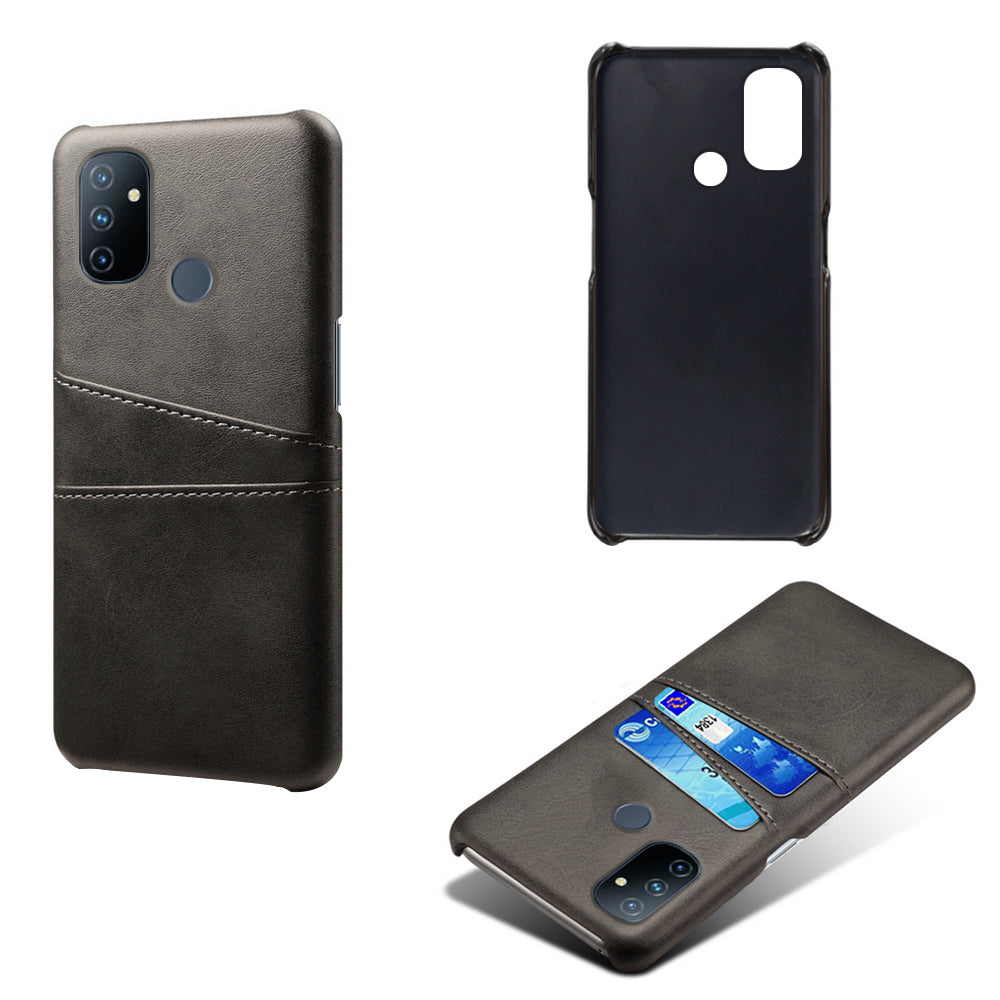 KSQ PC + PU Leather Coated Case with Dual-Card Slots for OnePlus Nord N100