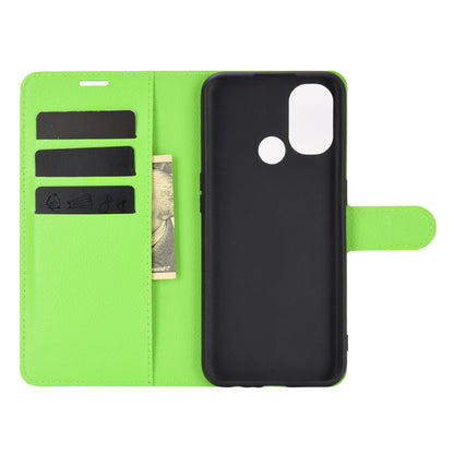 Litchi Grain Wallet Stand Leather Case for OnePlus Nord N100 Protective Phone Shell