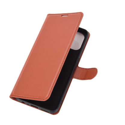 Litchi Grain Wallet Stand Leather Case for OnePlus Nord N100 Protective Phone Shell