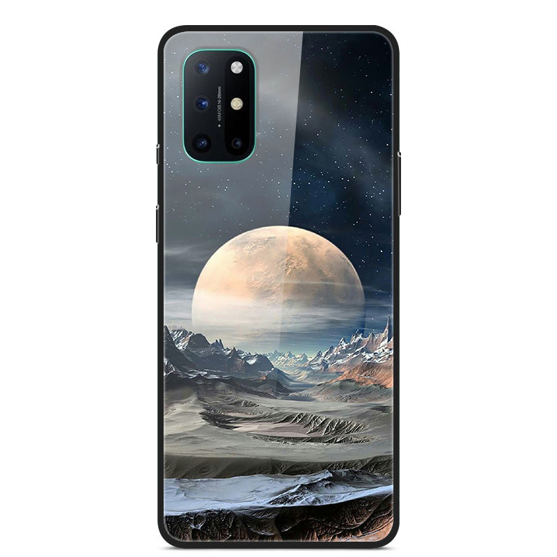 Pattern Printing Glass + TPU + PC Combo Casing Cover for OnePlus 8T