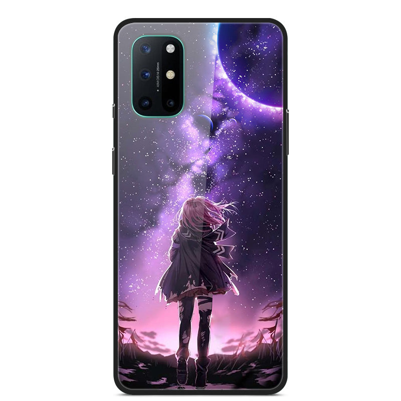 Pattern Printing Glass + TPU + PC Combo Casing Cover for OnePlus 8T