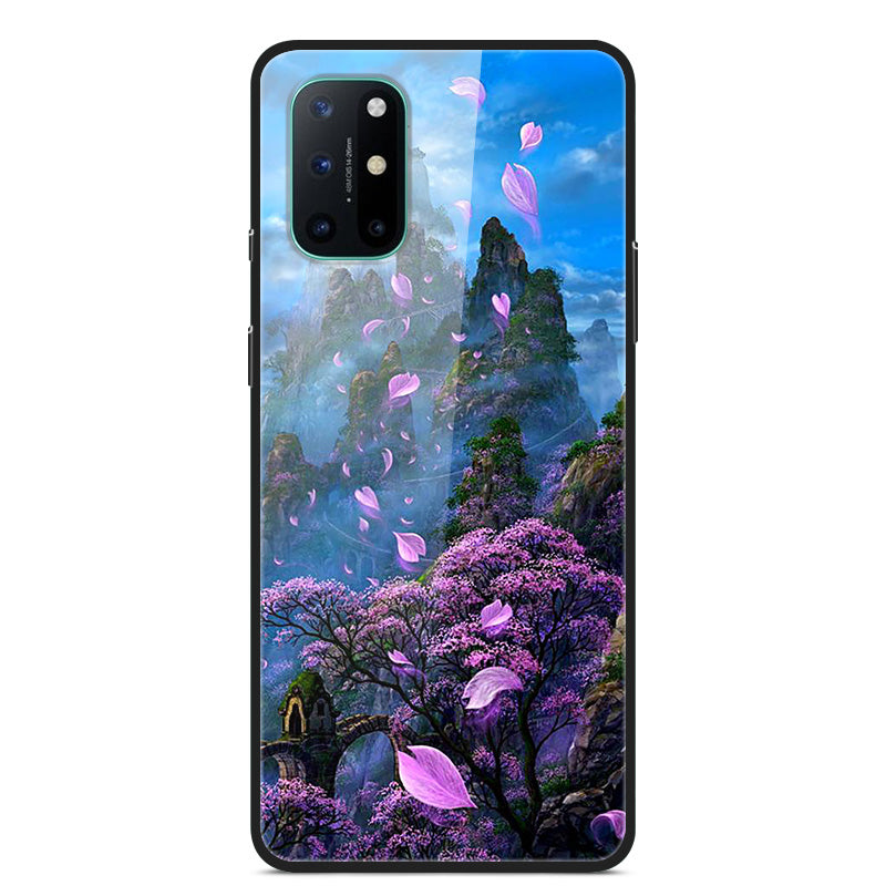 Pattern Printing Glass + TPU + PC Combo Casing Cover for OnePlus 8T