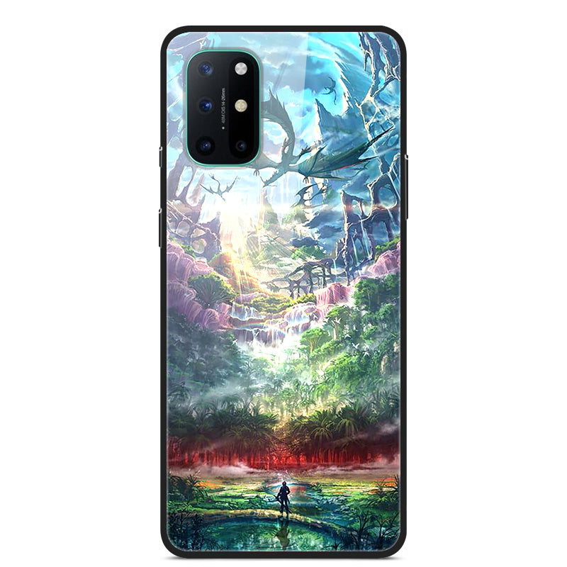 Pattern Printing Glass + TPU + PC Combo Casing Cover for OnePlus 8T