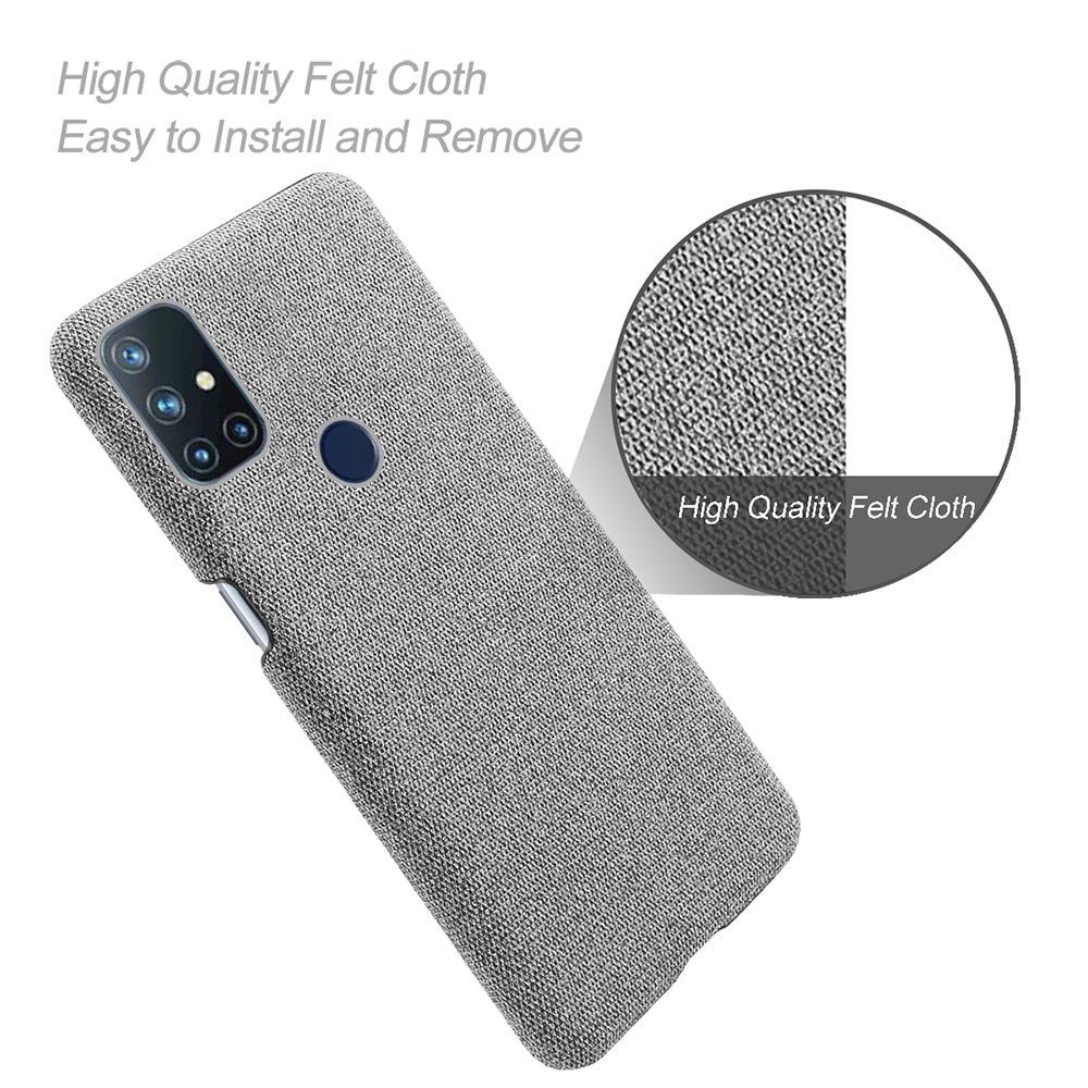 Cloth Texture Plastic Phone Case for OnePlus Nord N10 5G