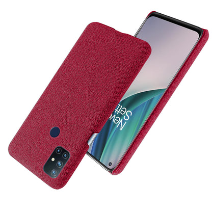 Cloth Texture Plastic Phone Case for OnePlus Nord N10 5G