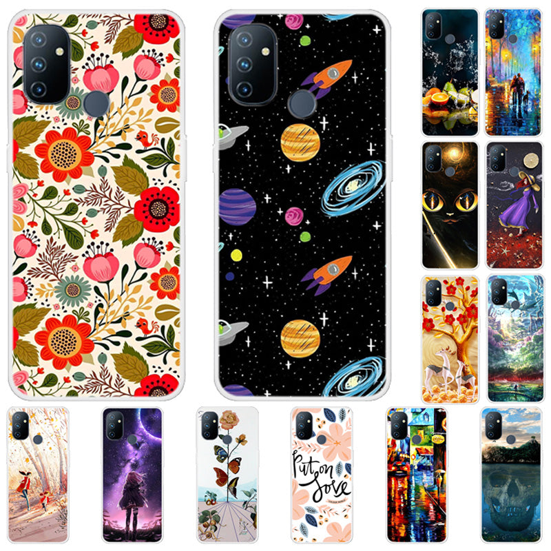 Pattern Printing TPU Phone Soft Case for OnePlus Nord N100