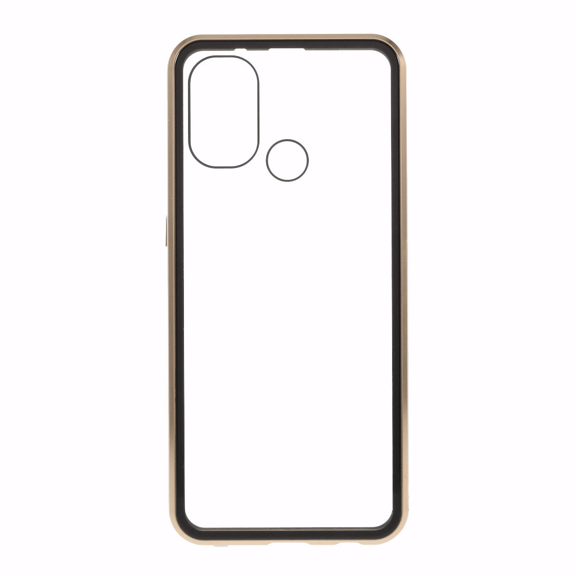 Magnetic Metal Lock Installation + Double Side Tempered Glass Case for OnePlus Nord N100