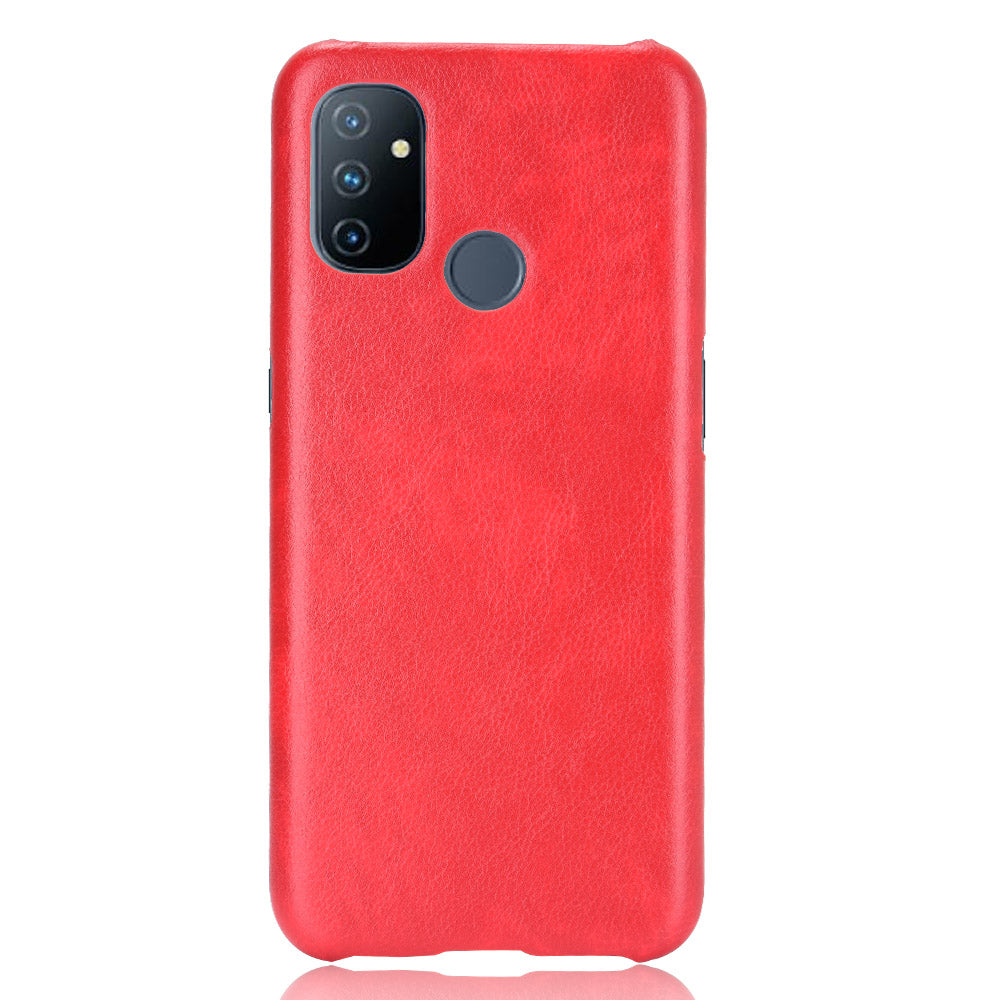 Litchi Texture PU Leather Coated PC Mobile Casing for OnePlus Nord N100