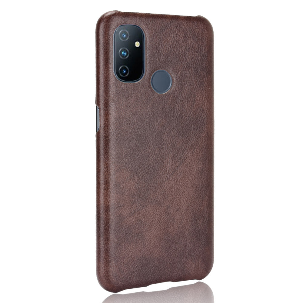 Litchi Texture PU Leather Coated PC Mobile Casing for OnePlus Nord N100