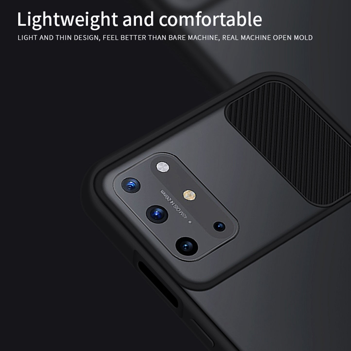 MOFI XINDUN Series Full Protection Shock-Absorbed Hybrid Case with Slide Lens Protective Cover for OnePlus 8T