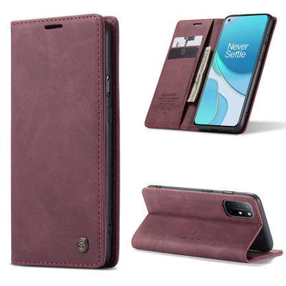 CASEME 013 Series Auto-absorbed Leather Wallet Case for OnePlus 8T