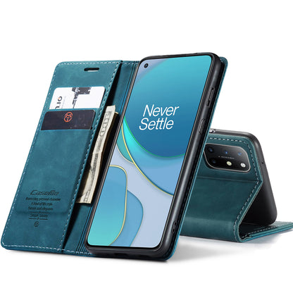 CASEME 013 Series Auto-absorbed Leather Wallet Case for OnePlus 8T