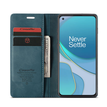 CASEME 013 Series Auto-absorbed Leather Wallet Case for OnePlus 8T