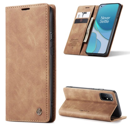 CASEME 013 Series Auto-absorbed Leather Wallet Case for OnePlus 8T