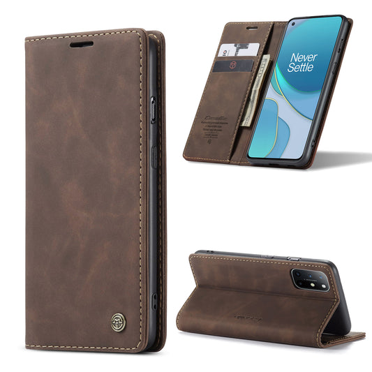 CASEME 013 Series Auto-absorbed Leather Wallet Case for OnePlus 8T