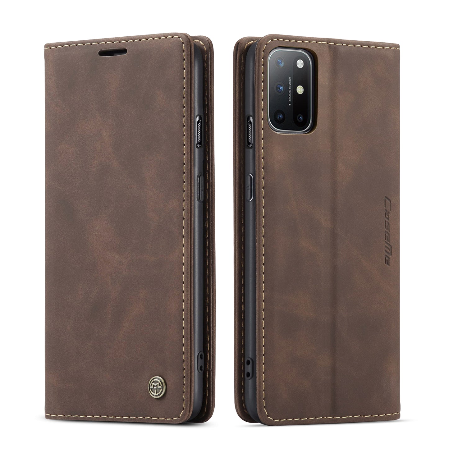 CASEME 013 Series Auto-absorbed Leather Wallet Case for OnePlus 8T