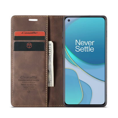 CASEME 013 Series Auto-absorbed Leather Wallet Case for OnePlus 8T