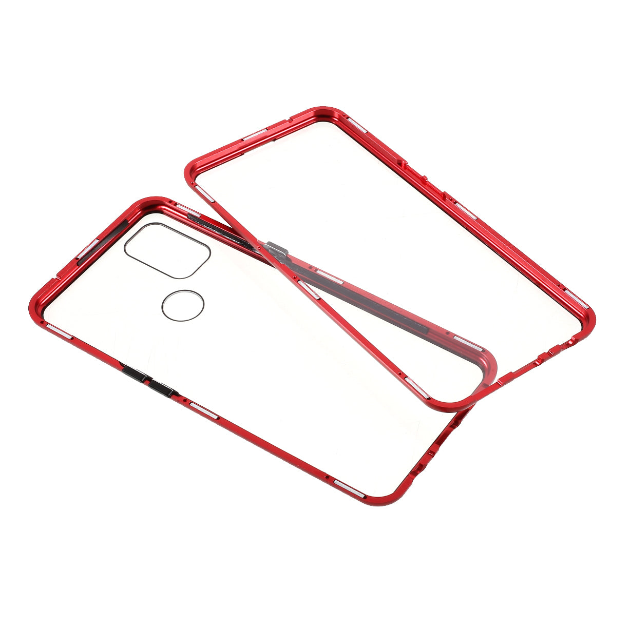 All-Inclusive Design Magnetic Metal Lock Installation + Double Side Tempered Glass Case for OnePlus Nord N10 5G