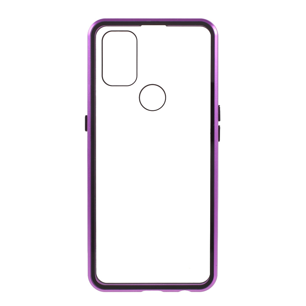 All-Inclusive Design Magnetic Metal Lock Installation + Double Side Tempered Glass Case for OnePlus Nord N10 5G