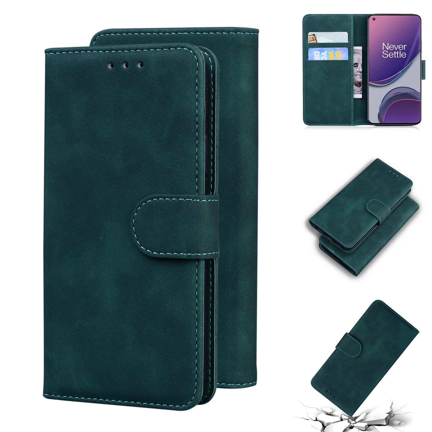 Leather Wallet Stand Phone Case for OnePlus 8T