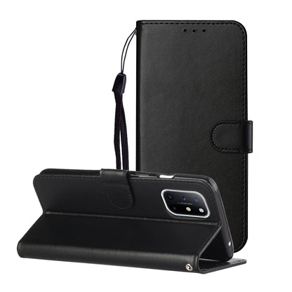 Solid Color Leather Protective Shell Stand Wallet Magnetic Closure Flip Case for OnePlus 8T