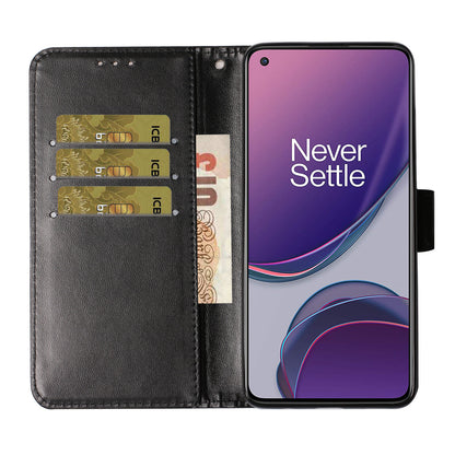 Solid Color Leather Protective Shell Stand Wallet Magnetic Closure Flip Case for OnePlus 8T