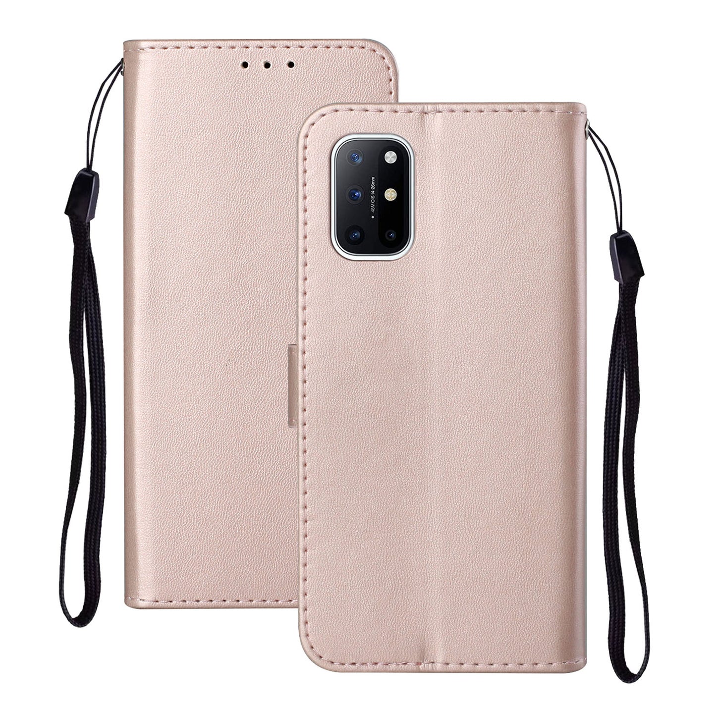 Solid Color Leather Protective Shell Stand Wallet Magnetic Closure Flip Case for OnePlus 8T