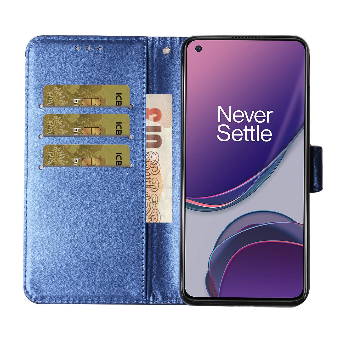 Solid Color Leather Protective Shell Stand Wallet Magnetic Closure Flip Case for OnePlus 8T