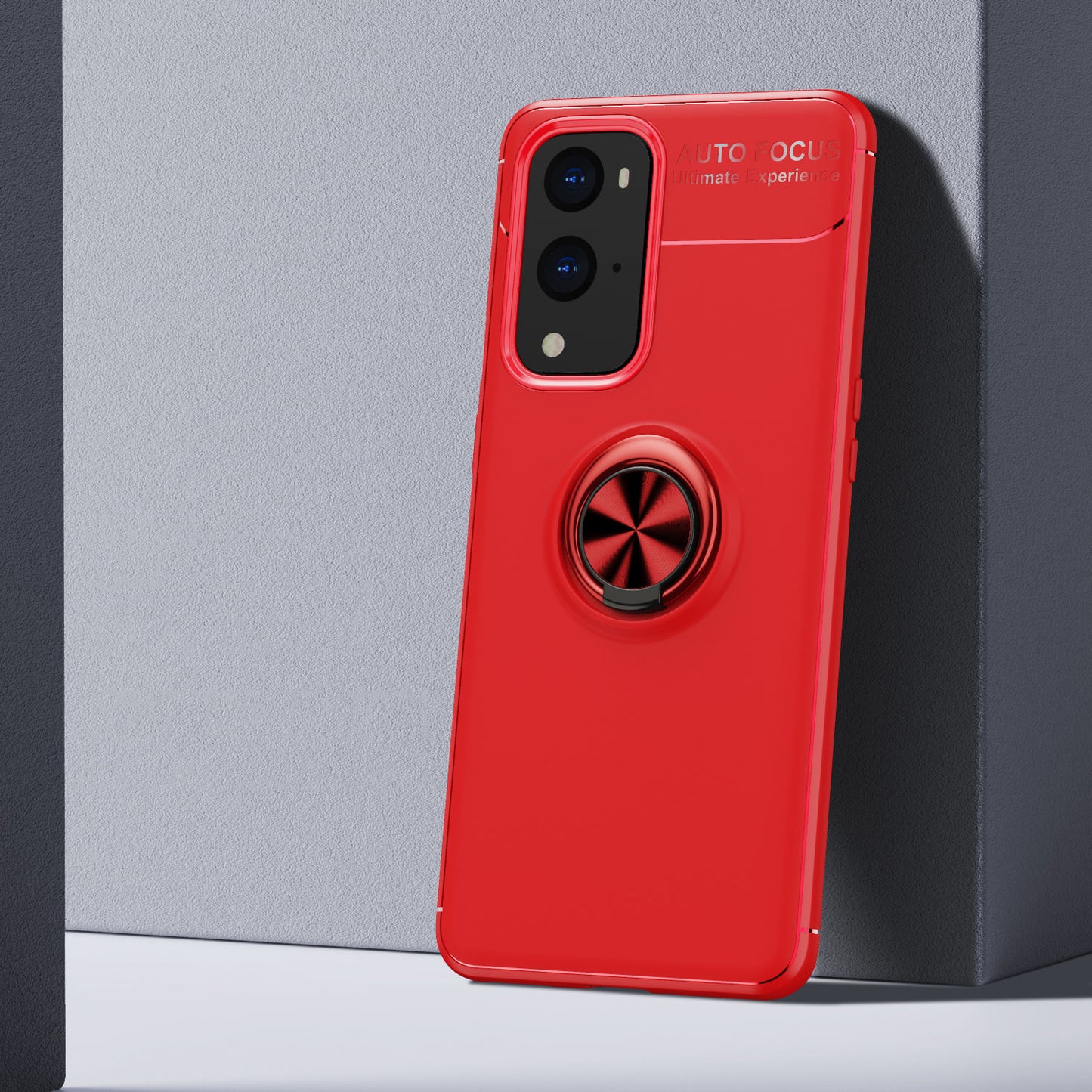 Soft TPU Cover [Built-in Magnetic Sheet] with Metal Ring Kickstand for OnePlus 9 Pro