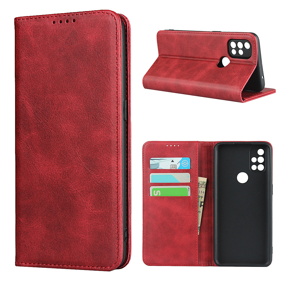 Strong Magnet Leather Wallet Stand Design Phone Cover Case for OnePlus Nord N10 5G