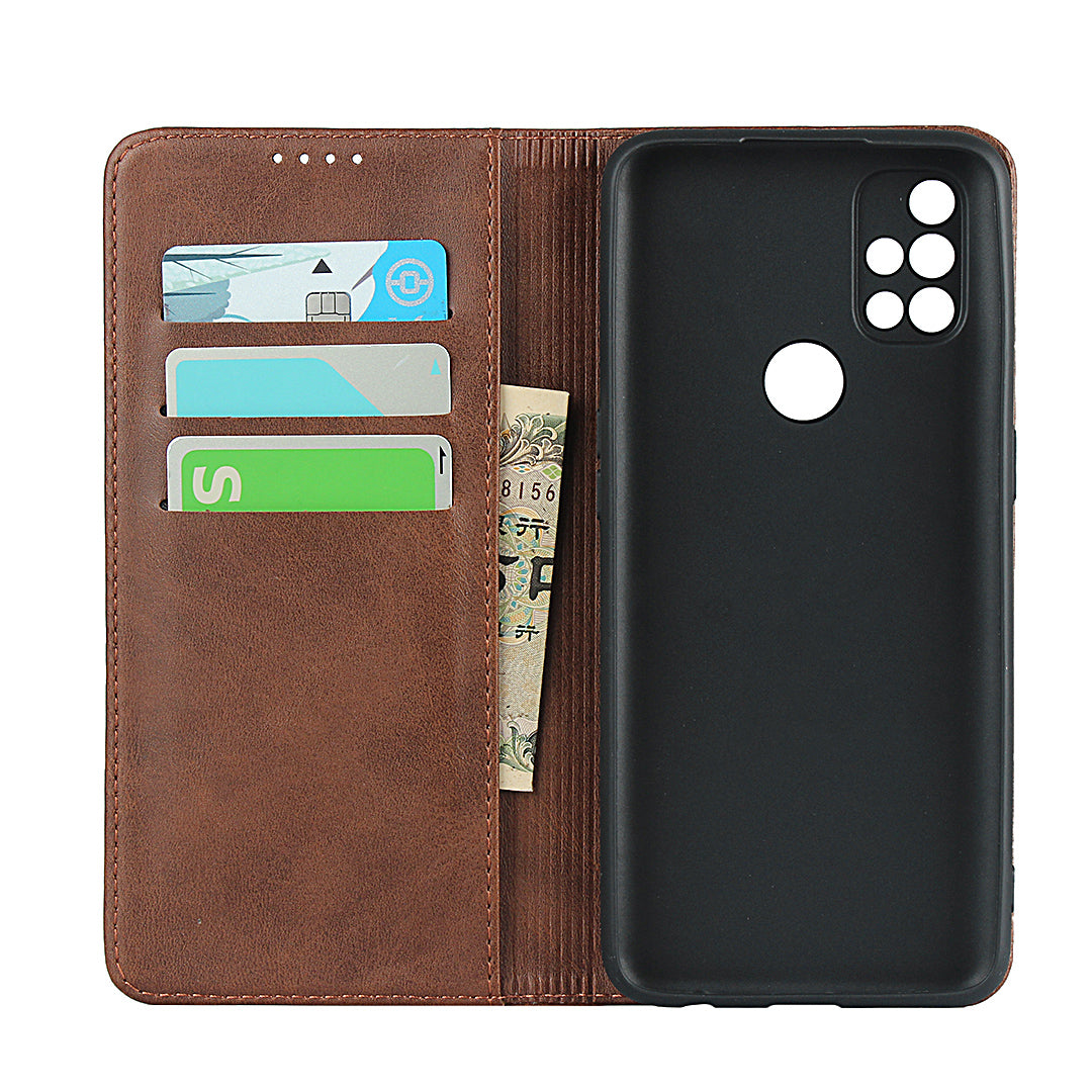 Strong Magnet Leather Wallet Stand Design Phone Cover Case for OnePlus Nord N10 5G