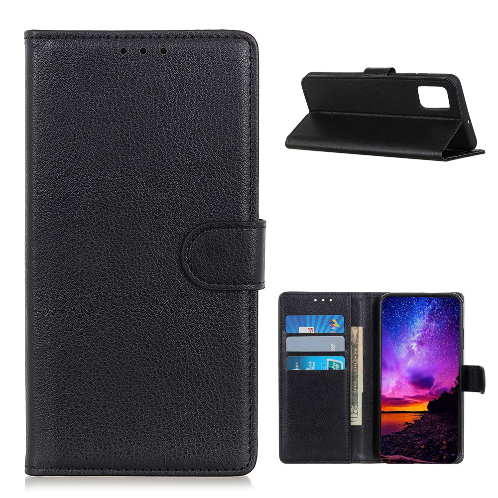 Phone Cover for OnePlus 9 (EU / US Version) Classic Litchi Texture Wallet Stand Leather Case